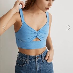 Cutout knot-front crop tank top from Madewell